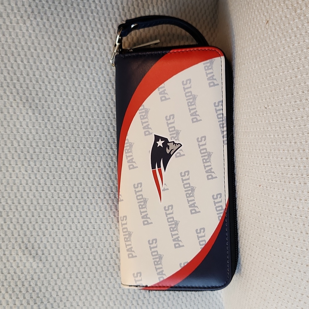 Patriots full length wallet wristlet